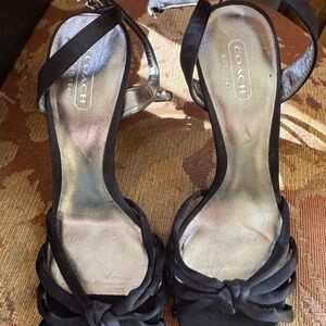 Coach Black Strappy Heels